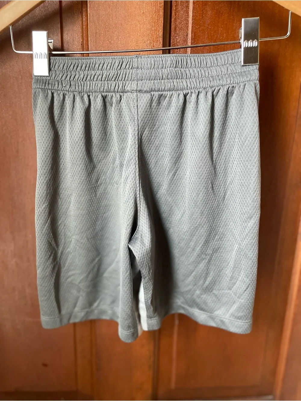 Nike dri fit boys small gray athletic shorts